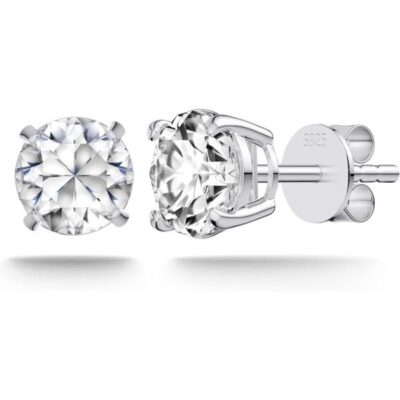 Moissanite Stud Earrings (4prong 1ct)